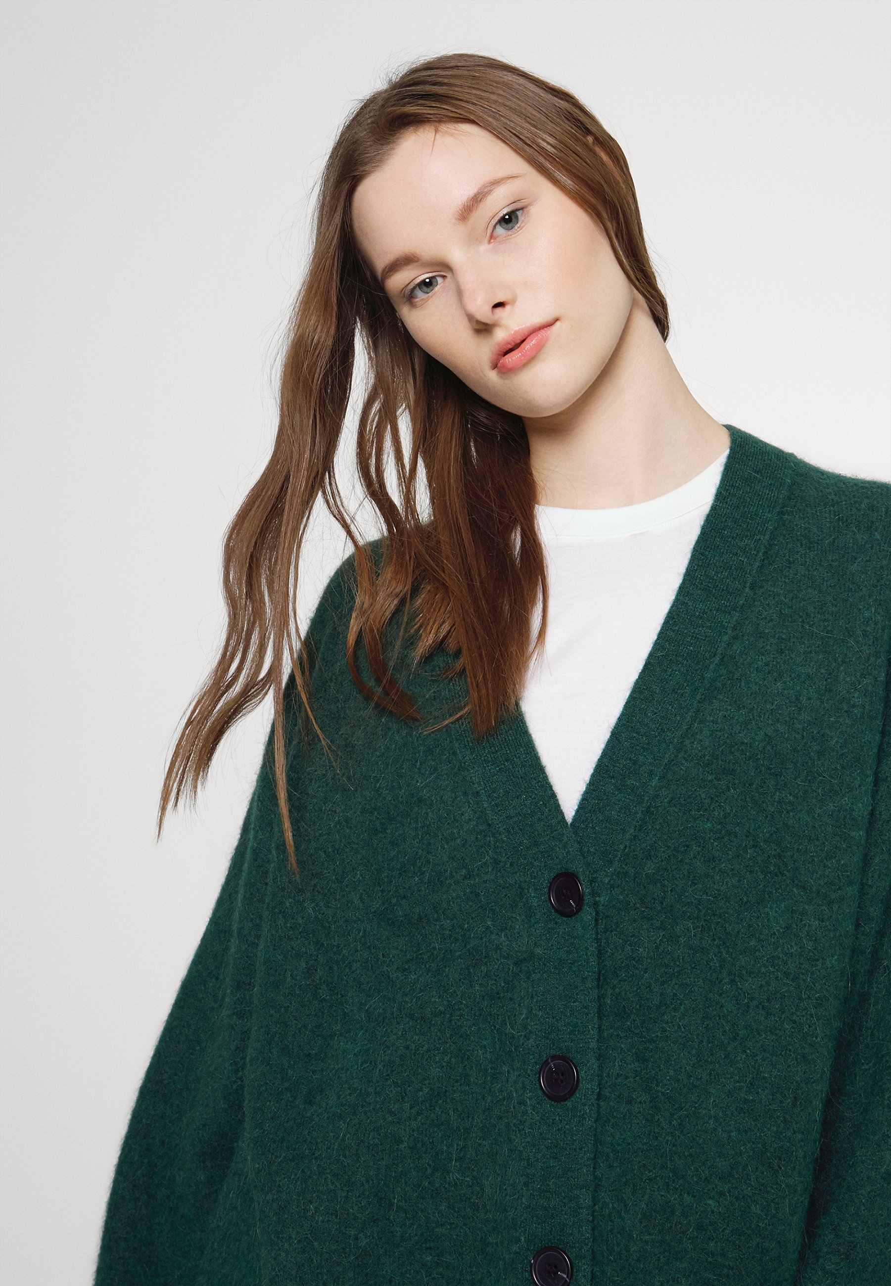 ARKET Cardigan - dark green - Zalando.co.uk