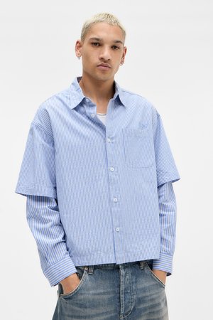 BDG Urban Outfitters DOUBLE LAYER SHIRT - Hemd - blue