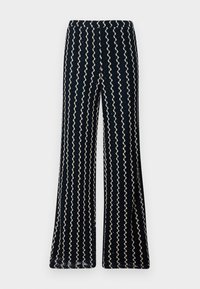 VIELLEN WIDE FIT PANTS - Hlače - navy/birch