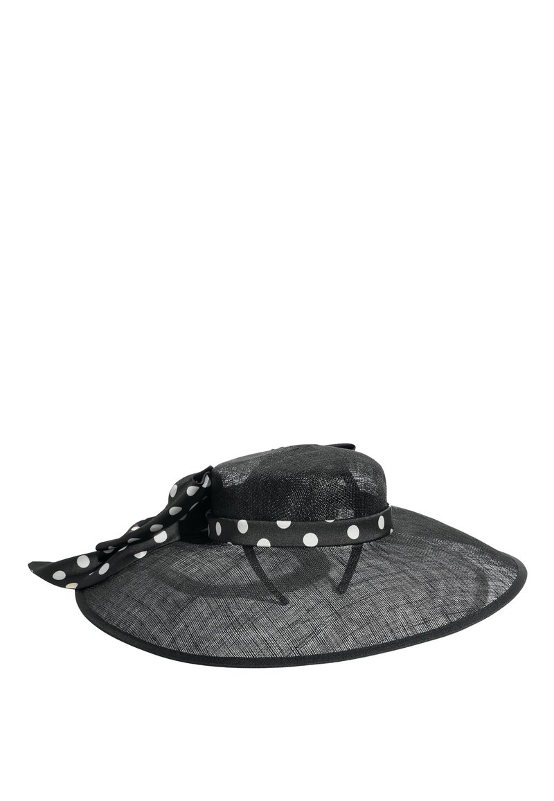 Lipsy OVERSIZED BOW FASCINATOR HAT . - Hat - black polka dot/black