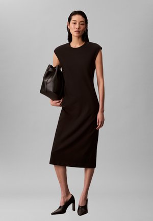 PONTE STRAIGHT SHIFT DRESS - Nappali ruha - black