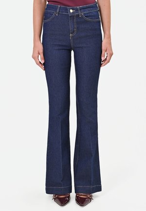 Rinascimento, PANTALONI JEANS TINTA UNITA - Jeans bootcut - blue