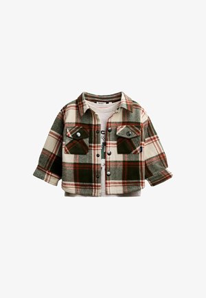 JoJo Maman Bébé, BRUSHED SHIRT & T-SHIRT SET - T-shirts print - khaki green check