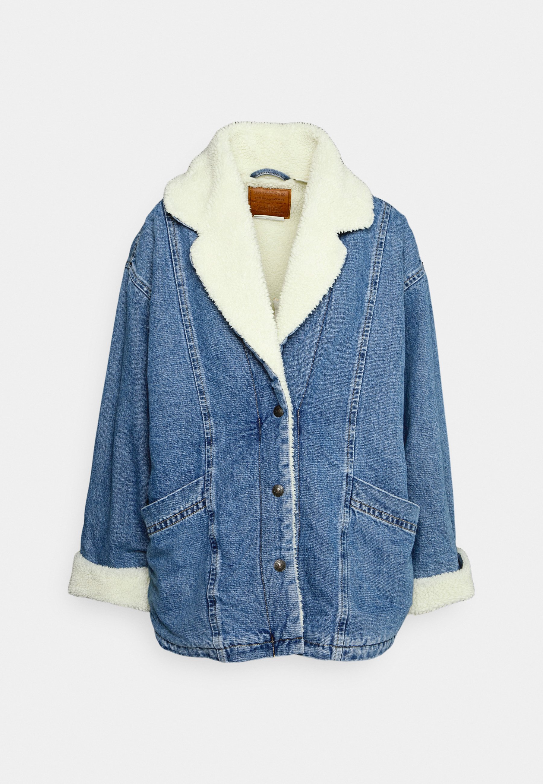 Levi's Type 3 Denim truckerjack met borgvoering in berk zwart -  Jassenshoponline.nl