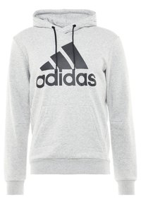 adidas Performance MUST HAVES SPORT REGULAR FIT HOODIE - Felpa con cappuccio - medium grey heather/black