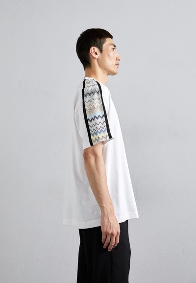 Missoni SHORT SLEEVE  - Μπλουζάκι με στάμπα - white base/multi beige tones