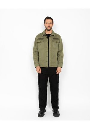 Schott ARMY BRODÉE ET IMPRIMÉE EN  LAVÉ - Chaqueta fina - kaki