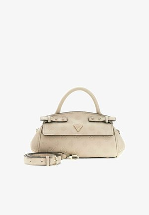 Guess, DIANA MINI TOP HANDLE FLAP - Sac à main - light taupe logo