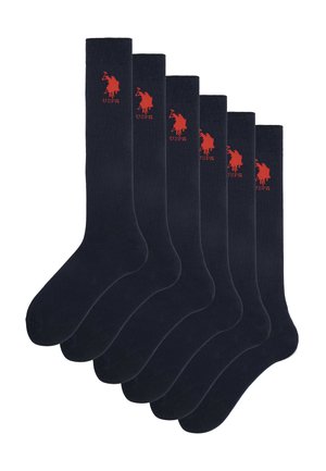 U.S. Polo Assn. 6 PACK LOGO SOLID - Kniestrümpfe - navy blue