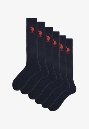 U.S. Polo Assn. 6 PACK LOGO SOLID - Calcetines hasta la rodilla - navy blue