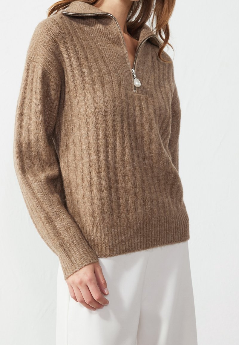 Anna Field Stickad tröja - mottled beige