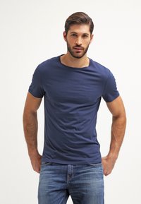 Pier One - 2 PACK - T-shirt basic - dark blue Miniatuurafbeelding 1