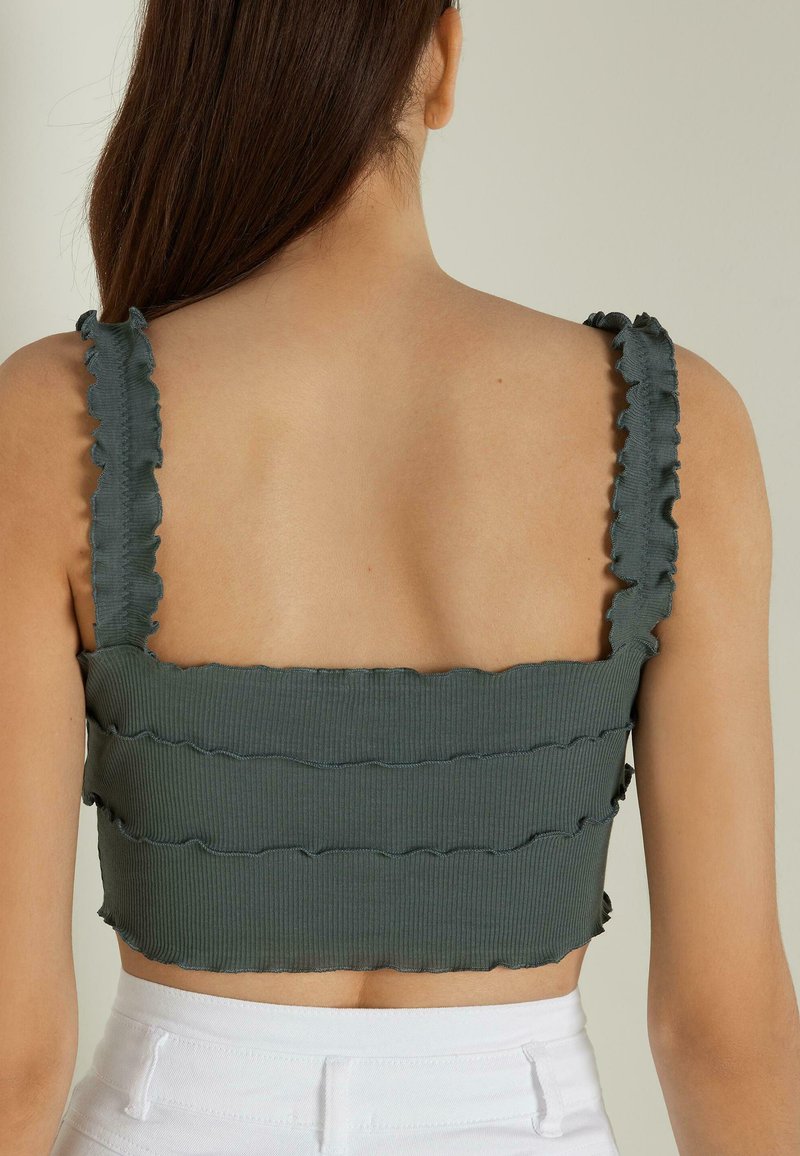 Damen T-Shirts | Tezenis GERIPPTES Top grün 534u oil green/grün - XD57506 Damen T-Shirts | Tezenis GERIPPTES Top grün 534u oil green/grün - XD57506