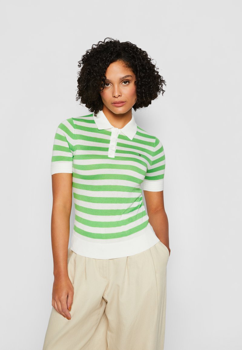 Tommy Hilfiger - BUTTON - Polo majica - spring lime stp, Povećaj