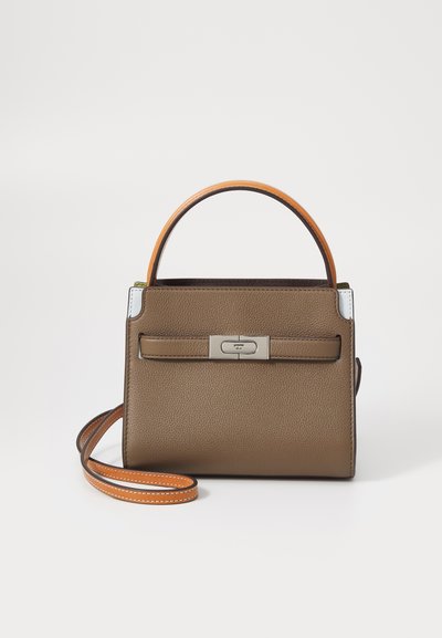 Tory Burch RADZIWILL COLOR-BLOCK PEBBLED PETITE DOUBLE BAG - Käsilaukku - wild mushroom
