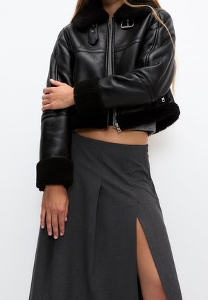Veste en similicuir - black
