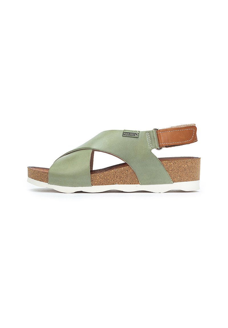 Pikolinos MAHON - Sandalias de cuña - green