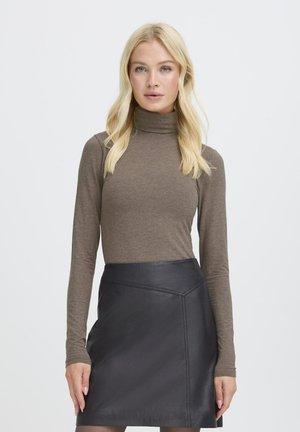 PAMILA ROLL NECK  - Pitkähihainen paita - walnut melange