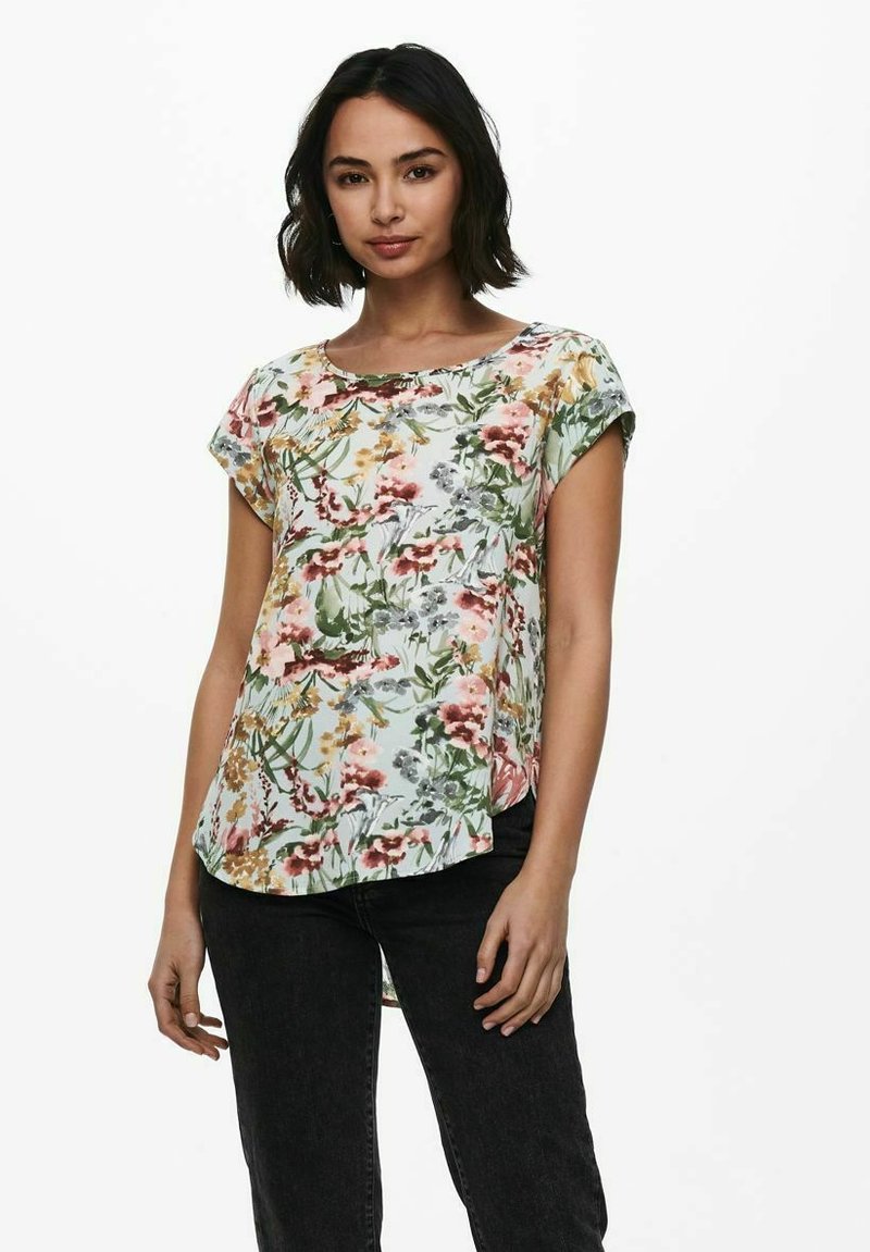 ONLY ONLVIC AOP - Print T-shirt - blue fog