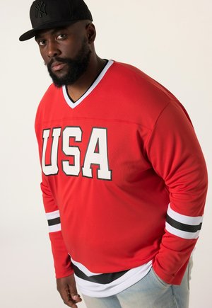 Long sleeved top - chili red