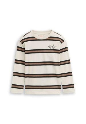 MIT STREIFENMUSTER - Longsleeve - beige brown stripe