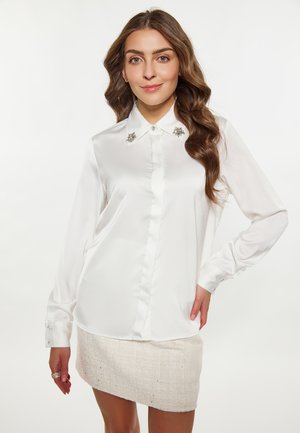 Button-down blouse - wollweiss