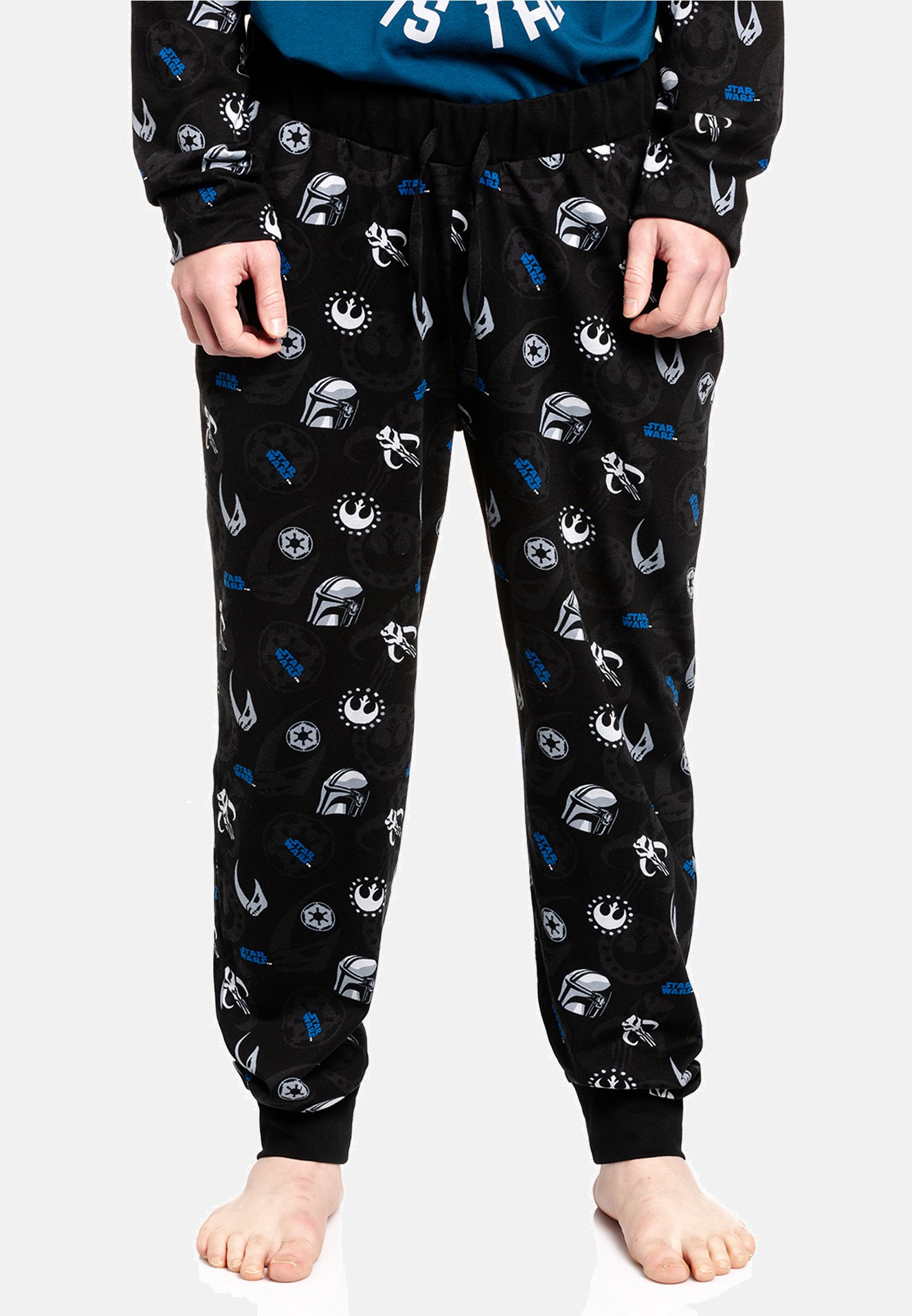 Star Wars THE MANDALORIAN - Nachtwäsche Hose - schwarz allover/schwarz -  Zalando.de