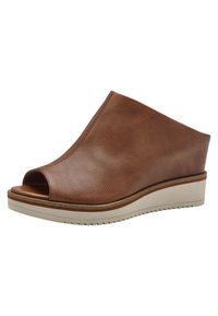 Tamaris Pantofle na podpatku - cognac struct