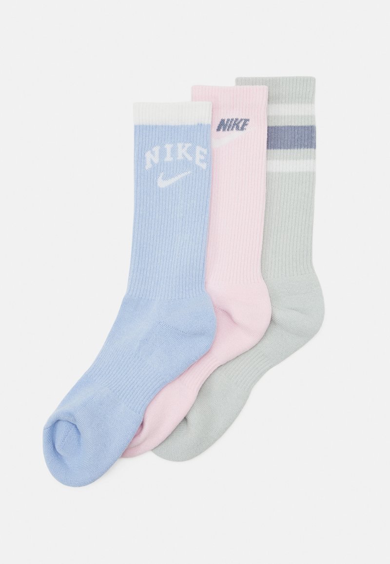 Nike Performance - EVERYDAY PLUS CUSH CREW RETRO UNISEX 3 PACK  - Športne nogavice - light silver(sail)/cobalt bliss(sail)/pink foam (ashen slate), Povečajte