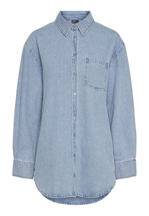 Pieces PCMAISIE - Bluza z gumbi - light blue denim
