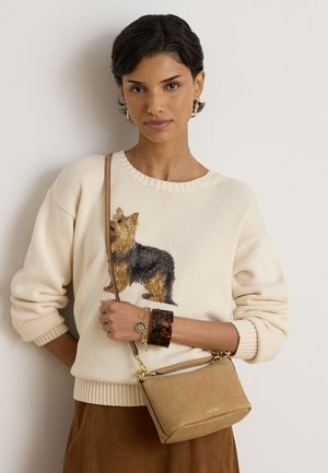 Lauren Ralph Lauren, EMBOSSED NUBUCK MINI BLAIKE SHOULDER BAG - Τσάντα χειρός - camel