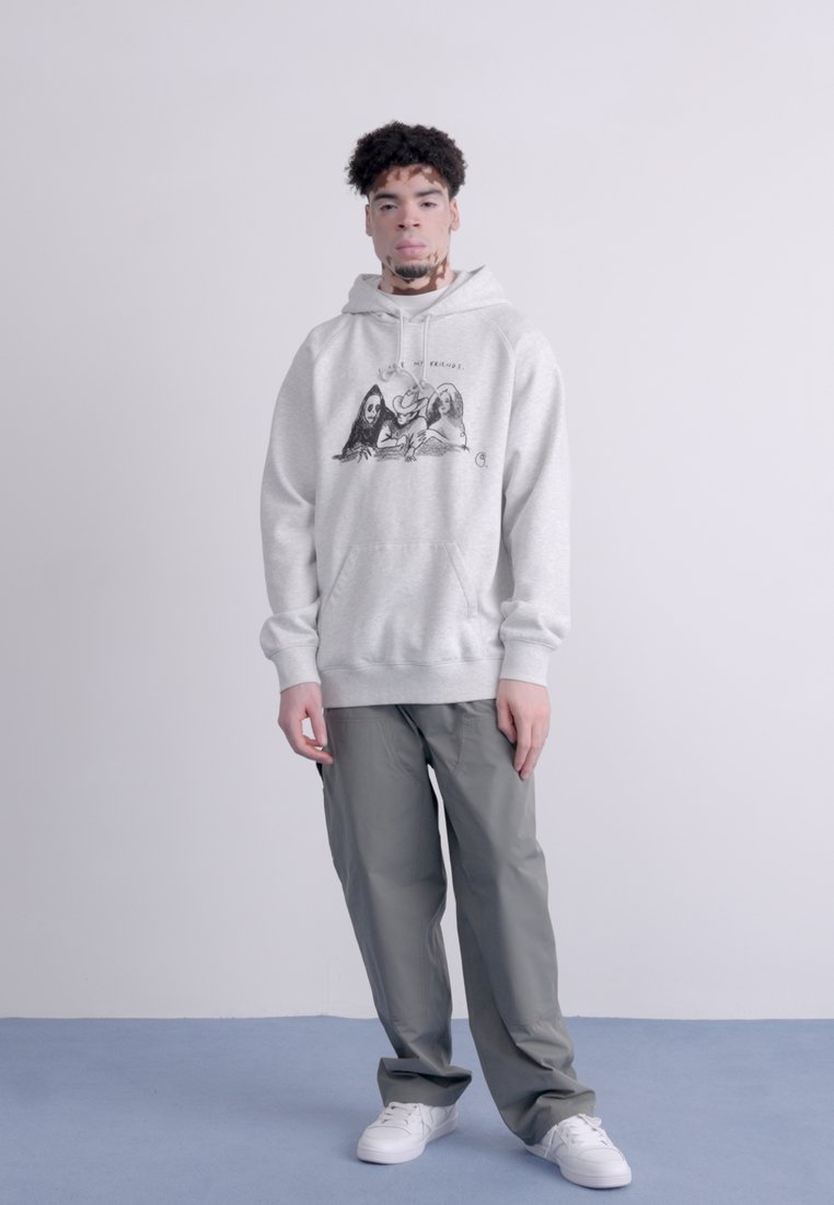 [CARHARTT]★24FW★韓国人気★HOODED PEPE FRIENDS SWEATSHIRT Hooded Pepe Friends Sweatshirt, Black/White