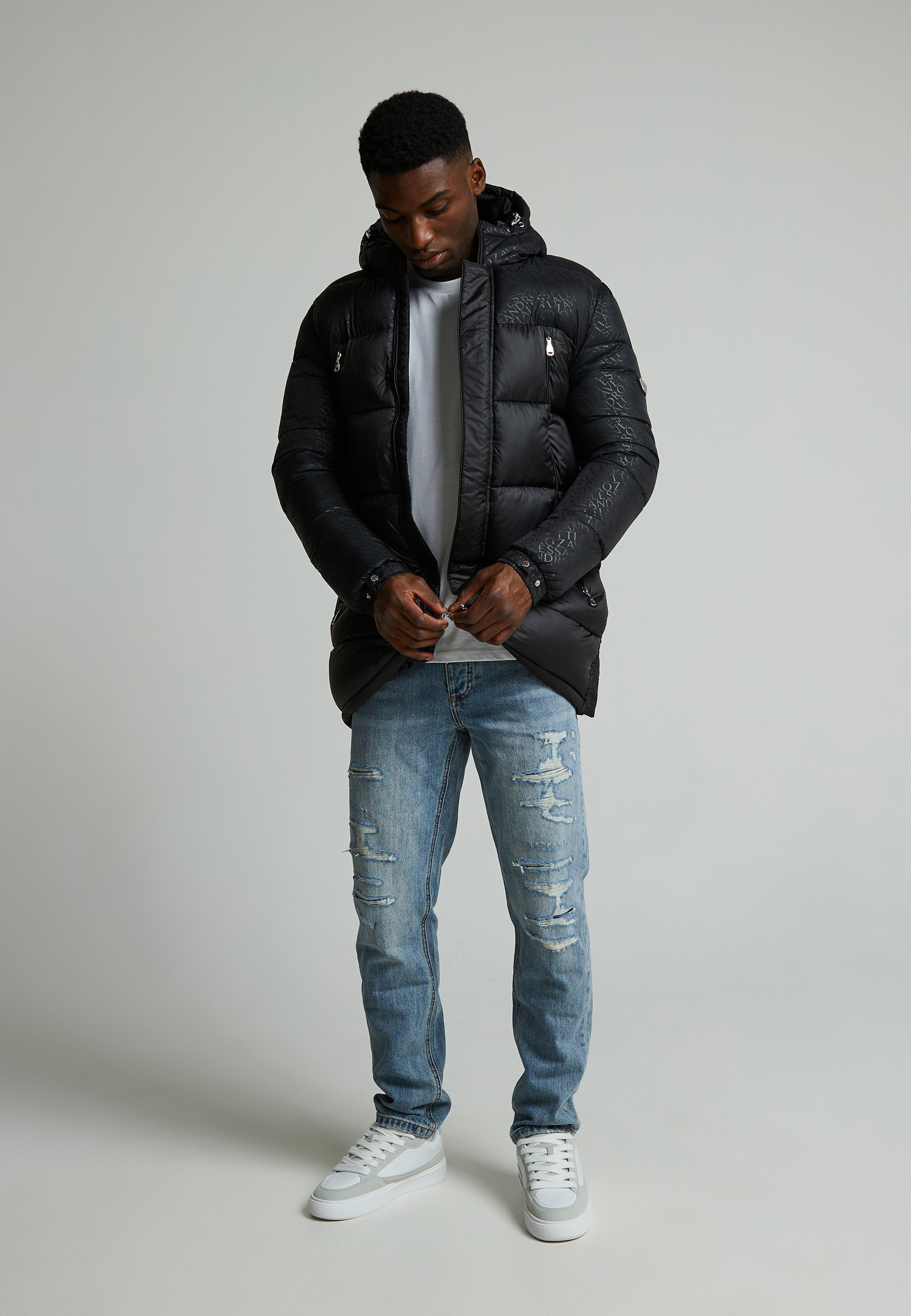 Alessandro Zavetti VIARDI LONGLINE JACKET - Wintermantel - black