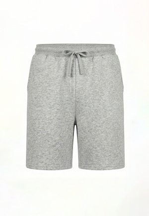 Svetlošedé šortky z bavlnenej zmesi s elastickým pásom a sťahovacou šnúrou, s bočnými vreckami a voľným strihom.