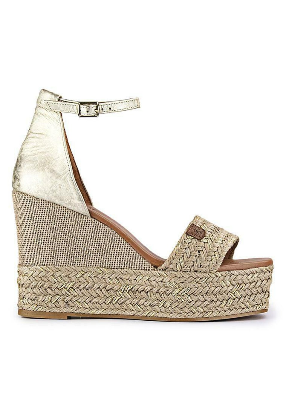 POPA LAGOON - Sandalias de cuña - oro/dorado - Zalando.es