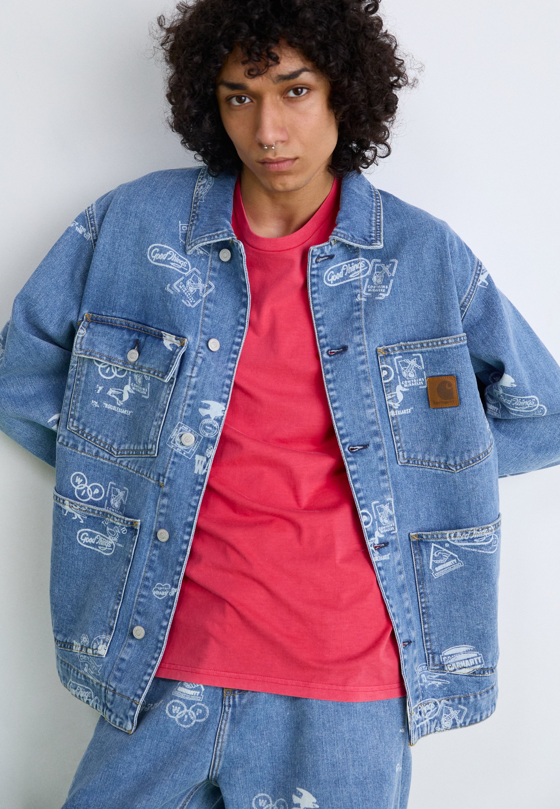 Carhartt WIP STAMP JACKET - Denim jacket - blue/blue denim