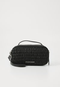 RUCHED CROSSBODY CAMERA BAG - Käekott - black