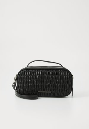 RUCHED CROSSBODY CAMERA BAG - Handbag - black