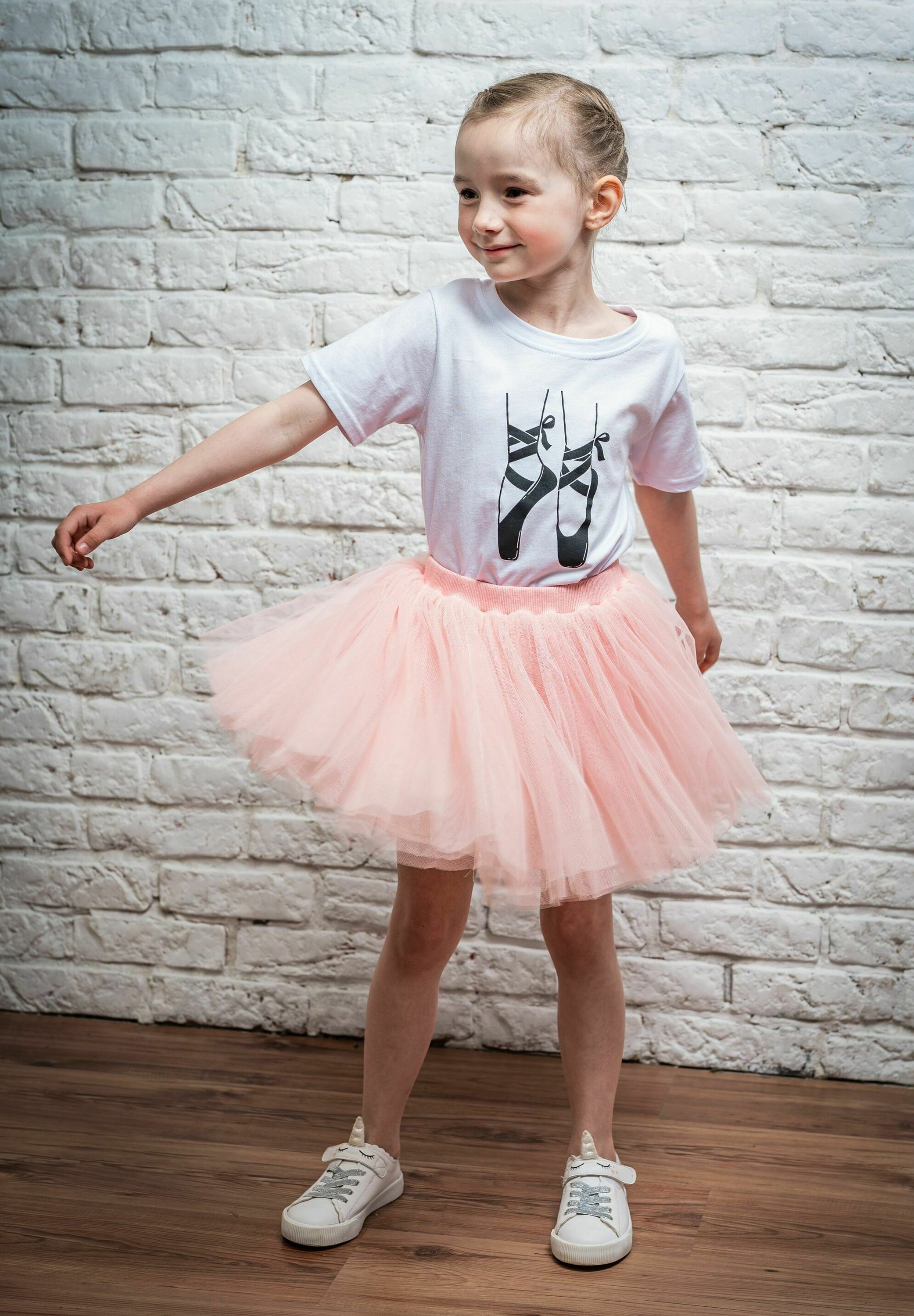 Ballerina” blooming tulleskirt pinkbeige Tanzmuster TÜLLROCK LITTLE BALLERINA - A-line skirt - rosa/light