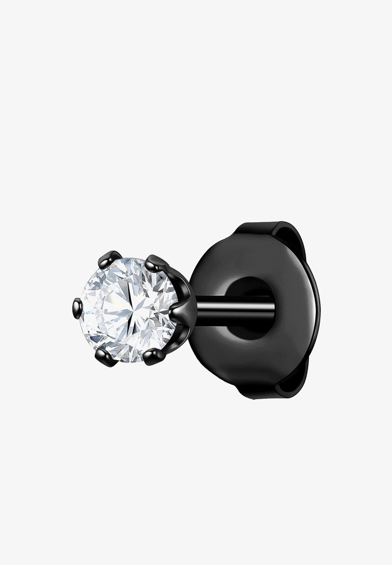 Must have ringi, millel on suur ümmargune selge gem, mis on kinnitatud musta metallist raami. Lihtne ja elegantne disain.