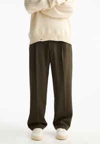 PULL&BEAR - WIDE- SMART - Bukser - khaki Miniaturebillede 1