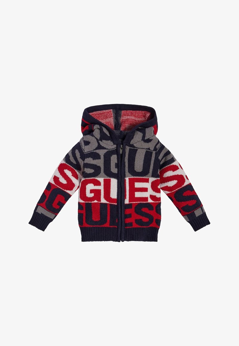 Guess ALLOVER LOGO - Kardigan - mehrfarbig/grundton blau