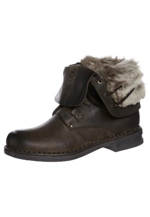Schnürstiefelette - dark brown