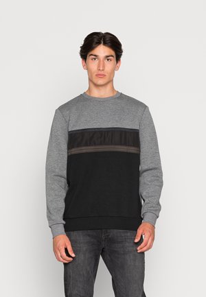 REGULAR FIT IN BLEND FABRIC WITH LOGOED TAPE - Sweatshirt - medium grey melange