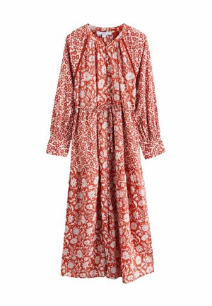 LONG SLEEVE - Maxi ruha - red white floral