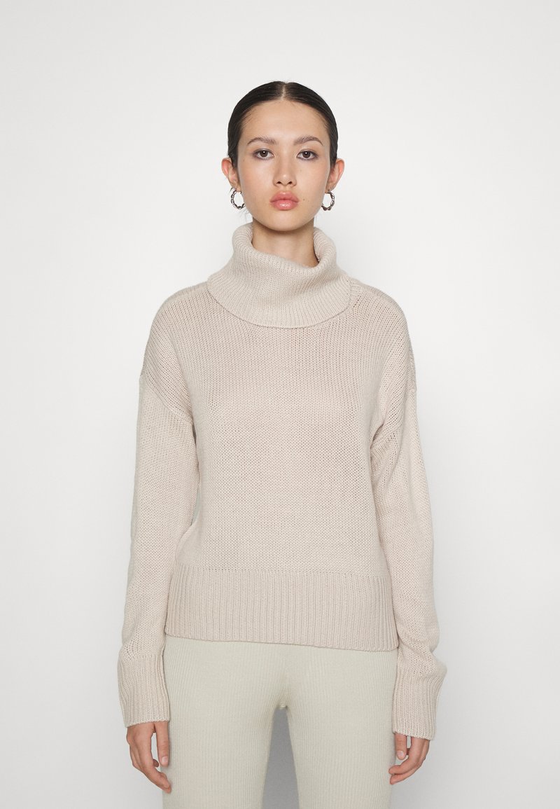 ONLY ONLNICOYA  COWLNECK - Pullover - pumice stone