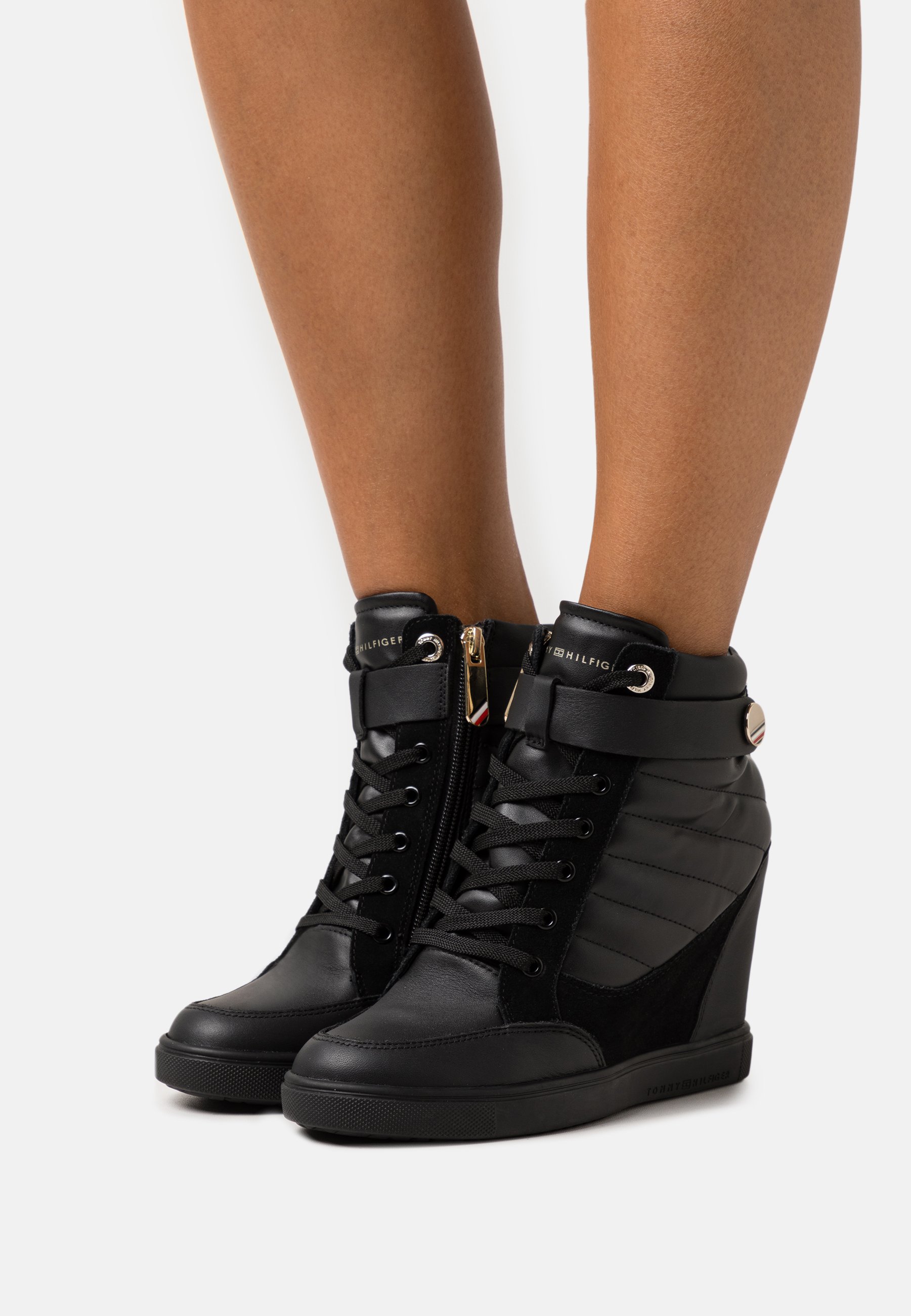 hoop Chemicaliën grens Tommy Hilfiger WEDGE - Sneakers hoog - black/zwart - Zalando.nl