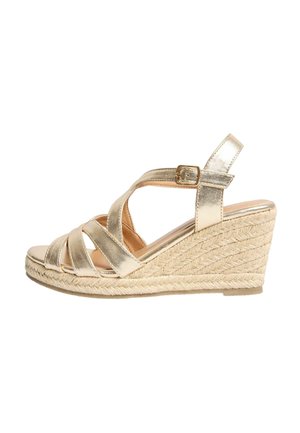 REGULAR FIT - MULTI STRAP MID FIT - Plateausandalette - gold