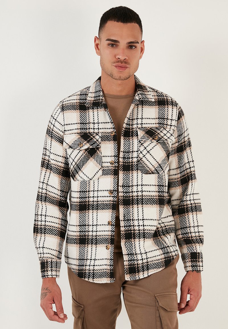 Buratti REGULAR FIT - Košile - ecru black