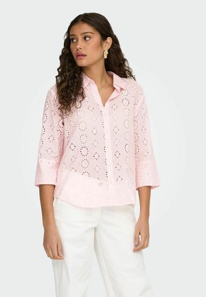 NORMAL GESCHNITTEN KRAGEN LANGE ÄRMELBÜNDCHEN VOLUMINÖSER ARMSCHNITT - Chemisier - chalk pink